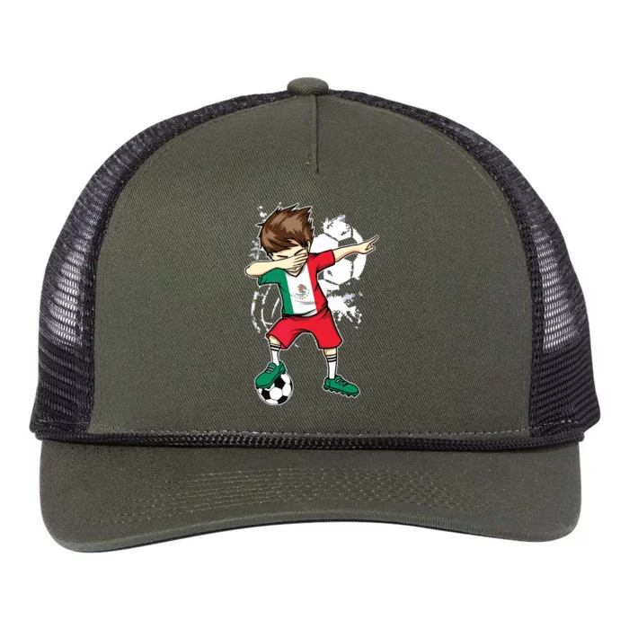 Dabbing Boy Mexico Soccer Jersey Mexican Football Retro Rope Trucker Hat Cap