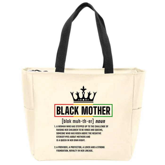 Dope Black Mother Definition Black History Month Mom Gift Zip Tote Bag