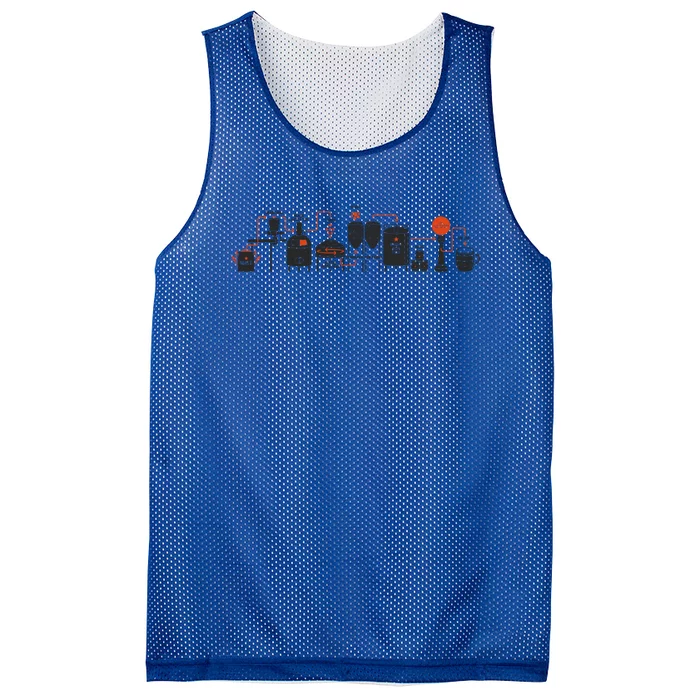 Detailed Beer Making Cycle Diagram For Homebrew Cool Gift Mesh Reversible Basketball Jersey Tank