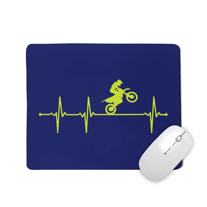 Dirt Bike Motocross Heartbeat Mousepad