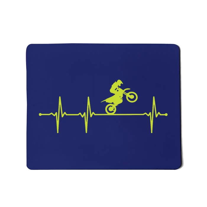 Dirt Bike Motocross Heartbeat Mousepad