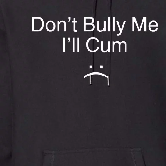 Don’t Bully Me I’ll Cum Funny Tee Premium Hoodie