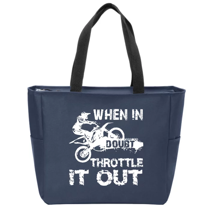 Dirt Bike MotoCross Biker Riding Motorcycle Gift Tee Zip Tote Bag