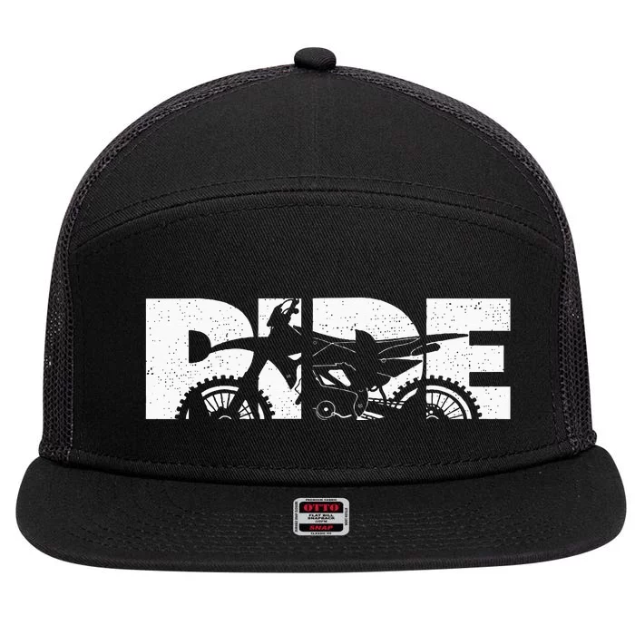 Dirt Bike Motocross Apparel  Motocross Dirt Bike 7 Panel Mesh Trucker Snapback Hat