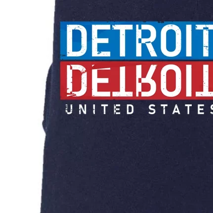 Detroit Block Mirrored Logo Doggie 3-End Fleece Hoodie