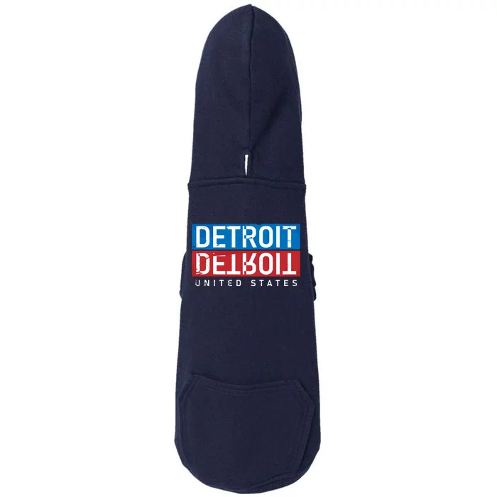 Detroit Block Mirrored Logo Doggie 3-End Fleece Hoodie