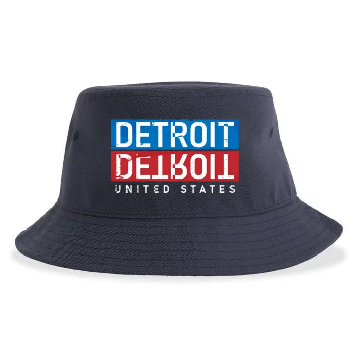 Detroit Block Mirrored Logo Sustainable Bucket Hat