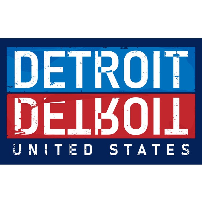 Detroit Block Mirrored Logo Bumper Sticker