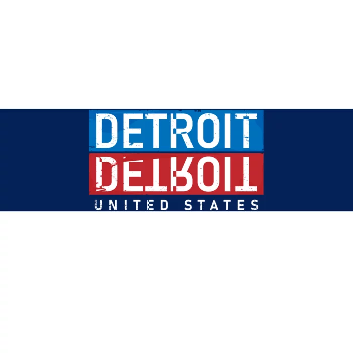 Detroit Block Mirrored Logo Bumper Sticker