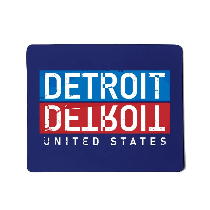 Detroit Block Mirrored Logo Mousepad