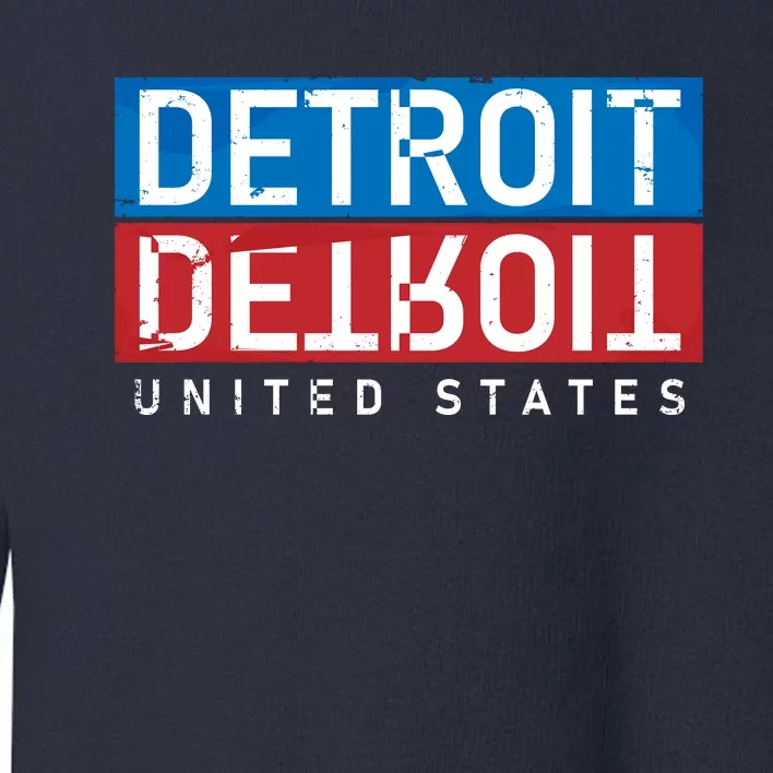 Detroit Block Mirrored Logo Toddler Sweatshirt