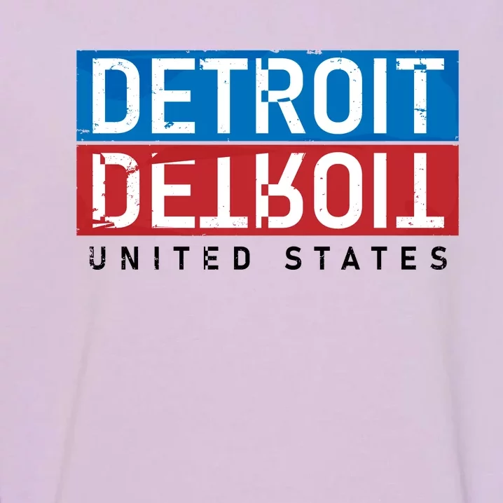 Detroit Block Mirrored Logo Garment-Dyed Sweatshirt