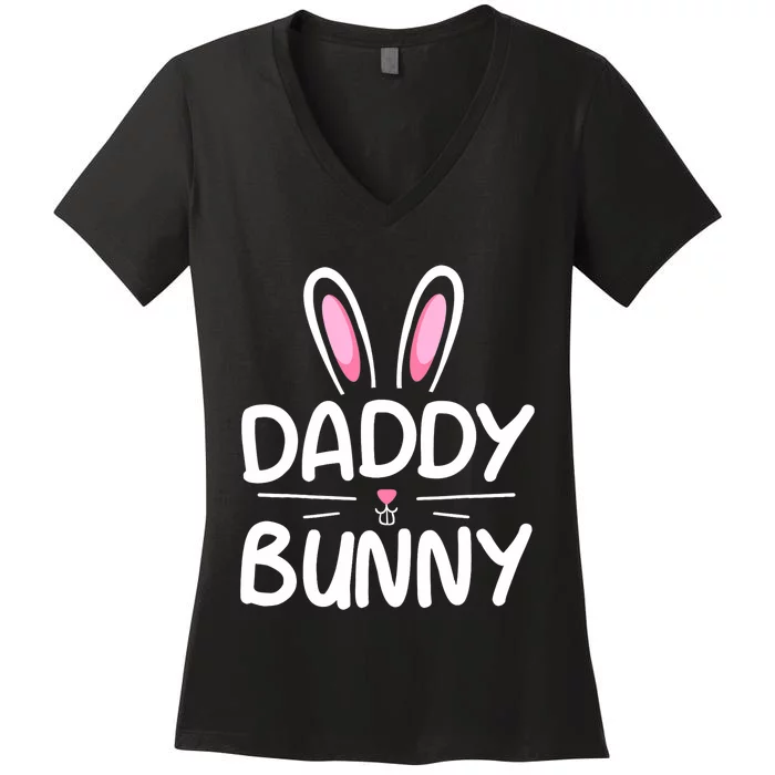 Daddy Bunny Matching Family Easter Dad Women's V-Neck T-Shirt