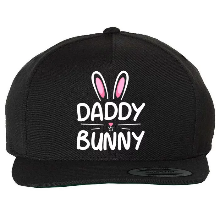 Daddy Bunny Matching Family Easter Dad Wool Snapback Cap