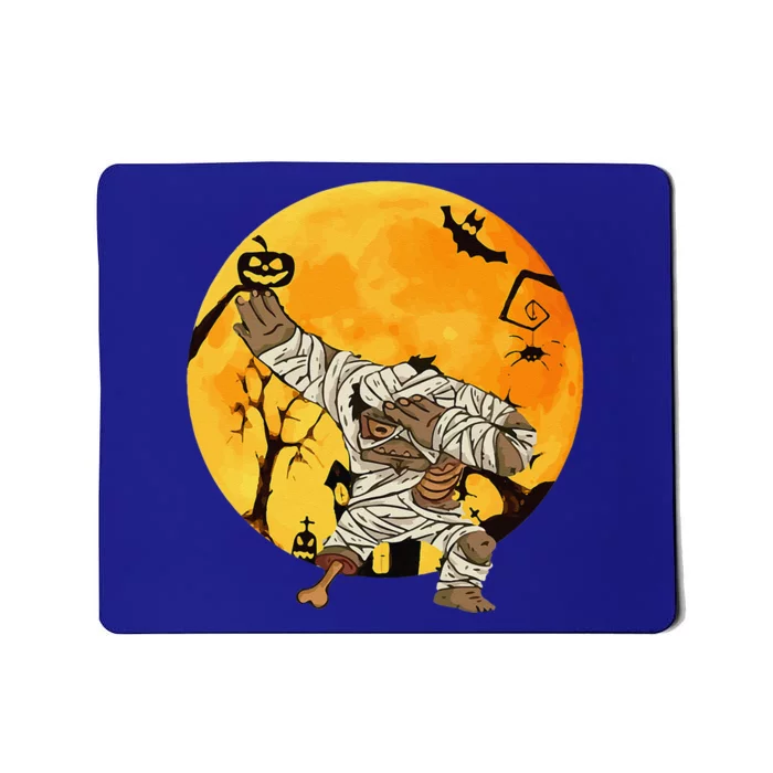 Dabbing Bigfoot Mummy Costume Moon Funny Sasquatch Halloween Mousepad