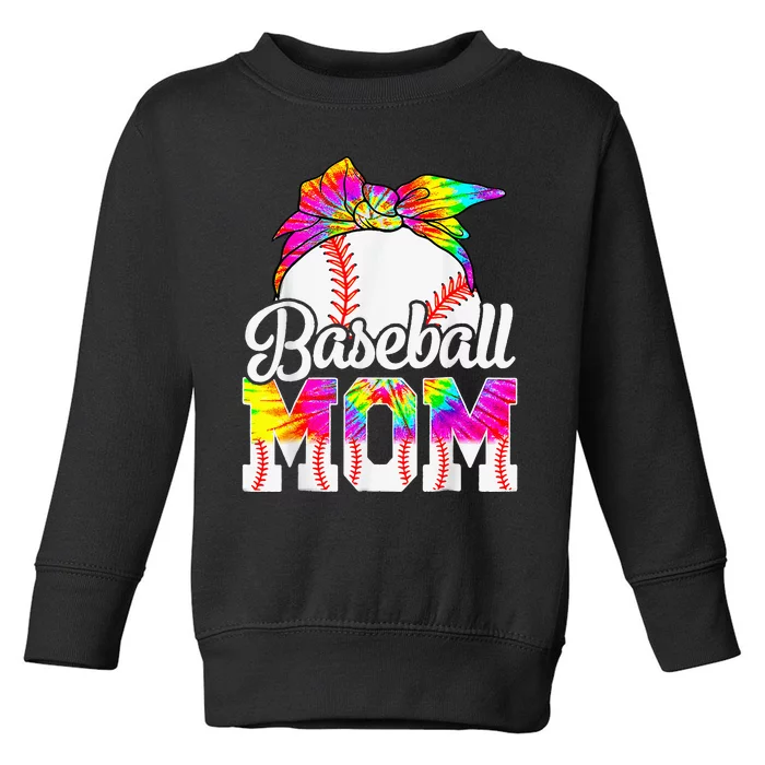 Dye Baseball Mom Baseball Mama Sport Mother's Day Toddler Sweatshirt