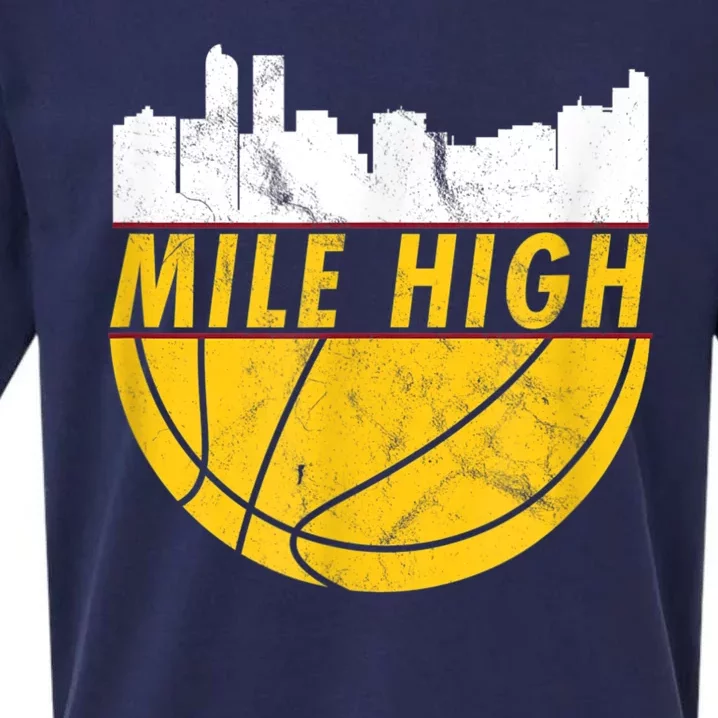 Denver Basketball Mile High 5280 Sueded Cloud Jersey T-Shirt