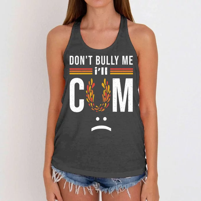 Dont Bully Me It Turns Me On Women's Knotted Racerback Tank