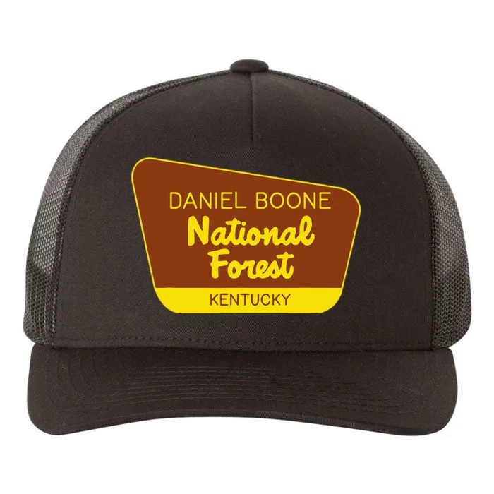 Daniel Boone National Forest Kentucky Retro Sign Yupoong Adult 5-Panel Trucker Hat