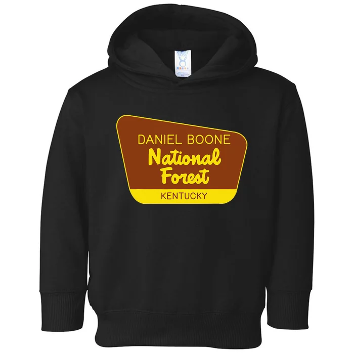 Daniel Boone National Forest Kentucky Retro Sign Toddler Hoodie