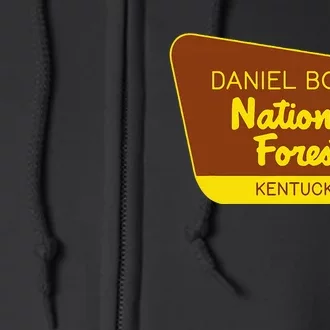 Daniel Boone National Forest Kentucky Retro Sign Full Zip Hoodie