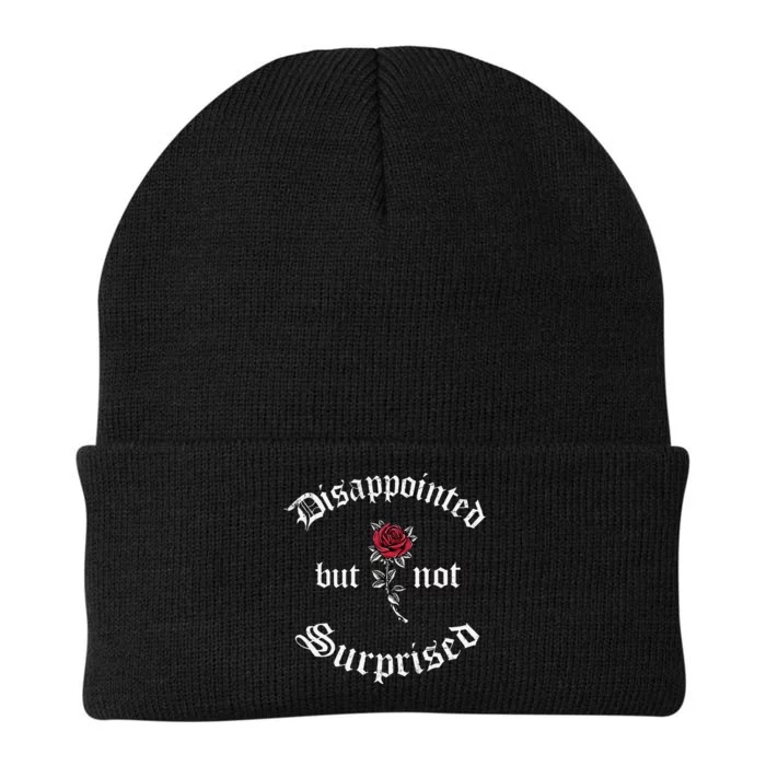 Disappointed But Not Surprised Soft Grunge Aesthetics Rose Knit Cap Winter Beanie