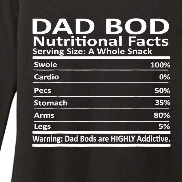 Dad Bod Nutritional Facts Funny Father Womens CVC Long Sleeve Shirt