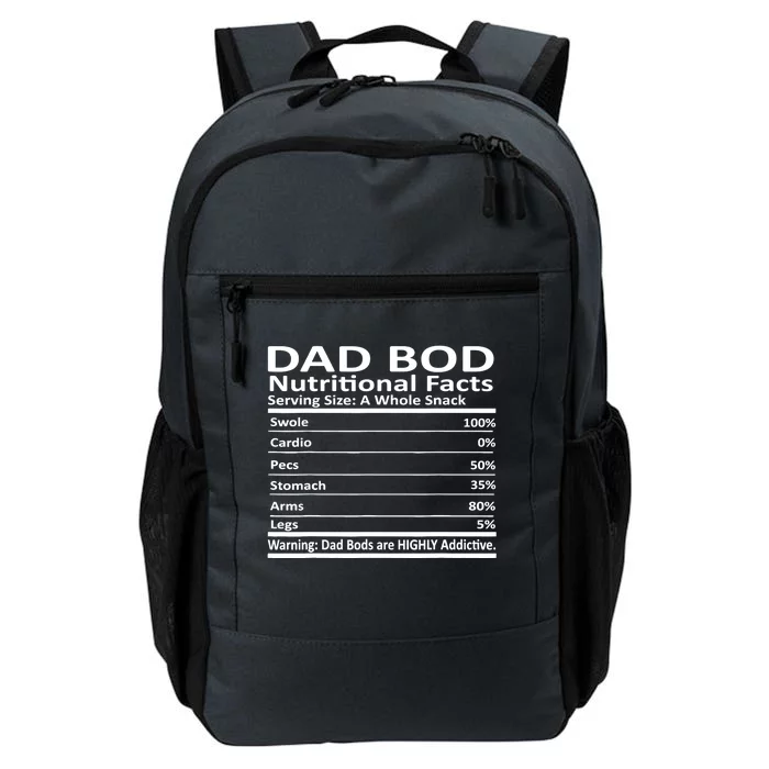 Dad Bod Nutritional Facts Funny Father Daily Commute Backpack