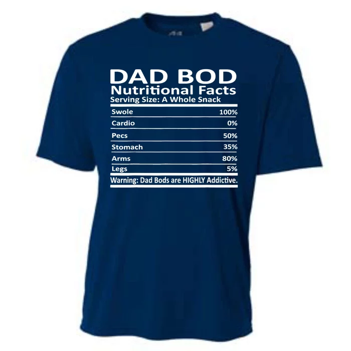 Dad Bod Nutritional Facts Funny Father Cooling Performance Crew T-Shirt