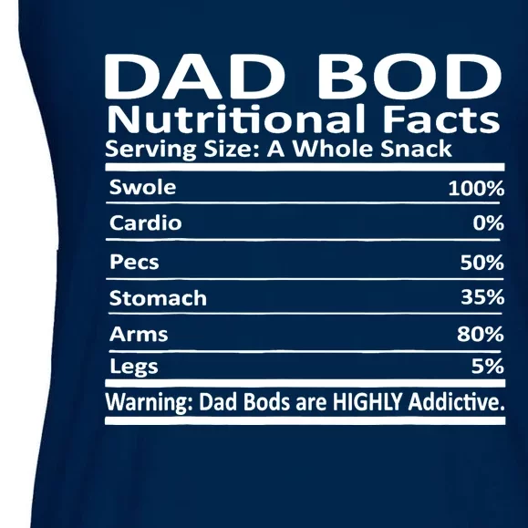 Dad Bod Nutritional Facts Funny Father Ladies Essential Flowy Tank