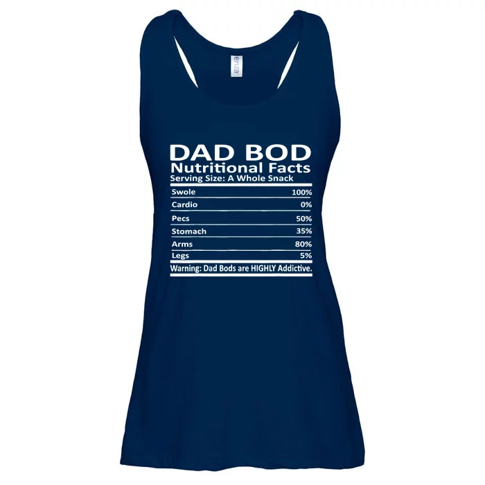 Dad Bod Nutritional Facts Funny Father Ladies Essential Flowy Tank