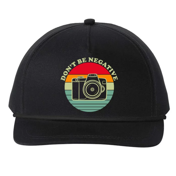 Dont Be Negative Camera Vintage Snapback Five-Panel Rope Hat