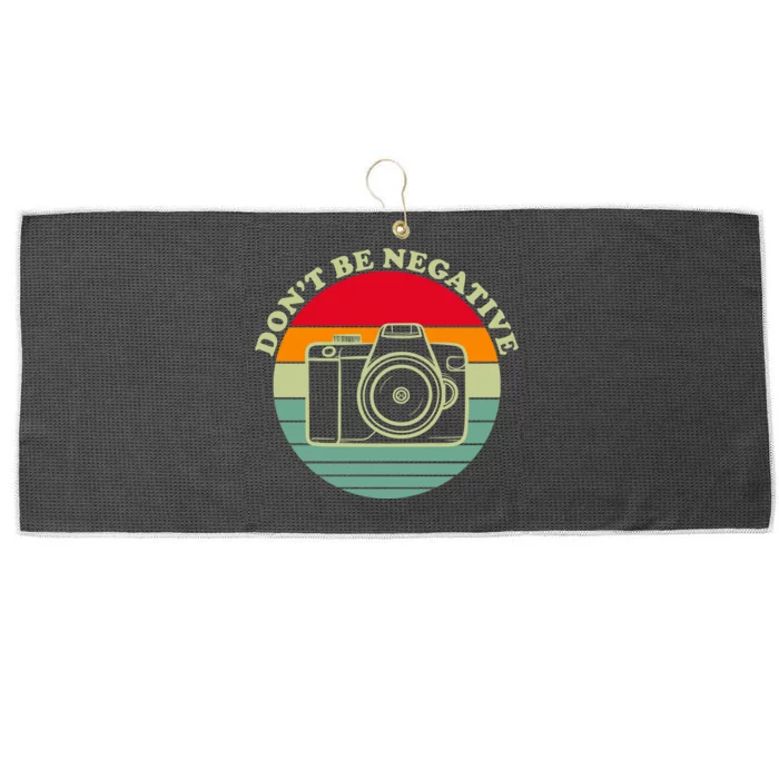 Dont Be Negative Camera Vintage Large Microfiber Waffle Golf Towel