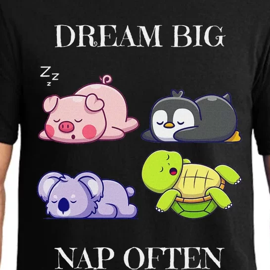 Dream Big Nap Often Funny Animal Pajama Set