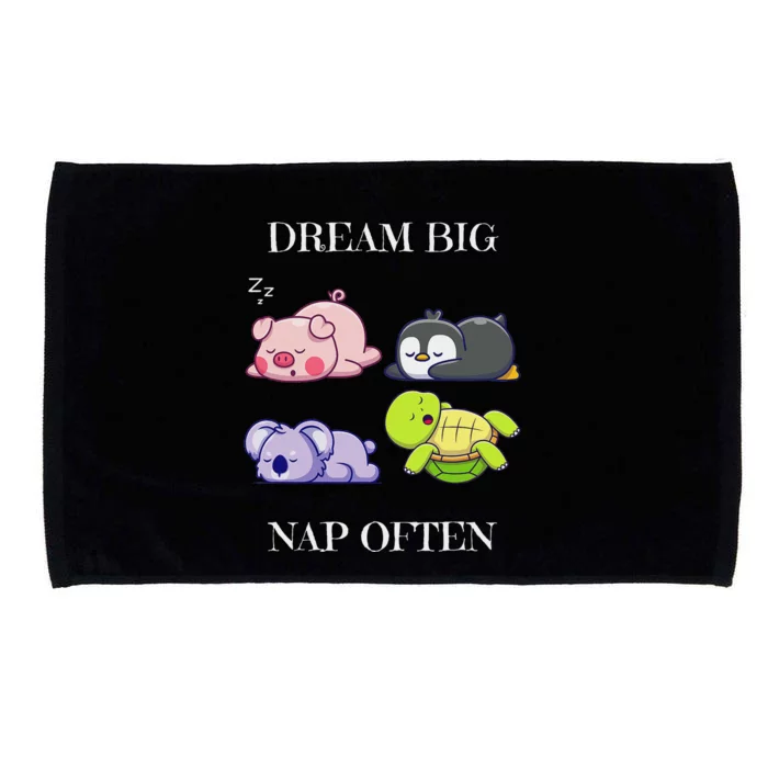 Dream Big Nap Often Funny Animal Microfiber Hand Towel