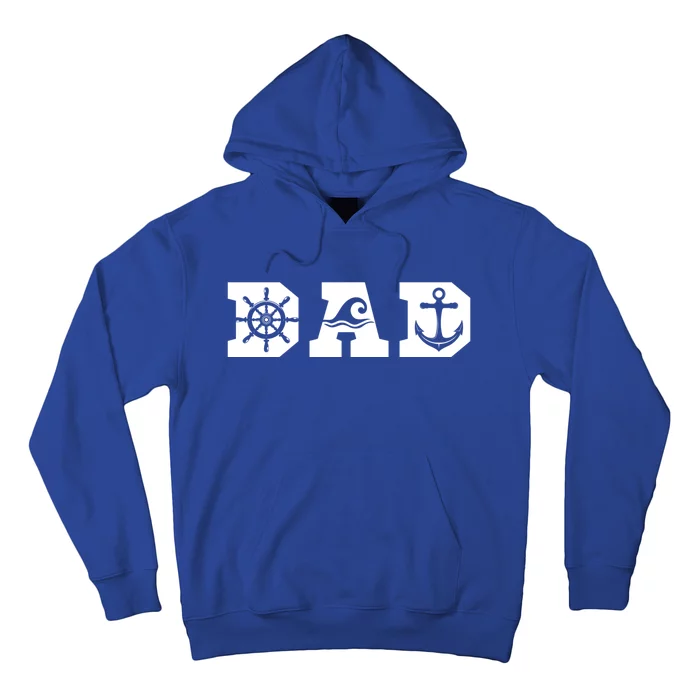 Dad Boater Nautical Father Sailor Boat Captain Boating Gift Hoodie