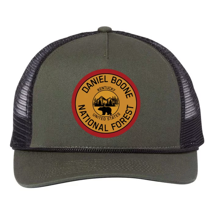 Daniel Boone National Forest Retro Rope Trucker Hat Cap