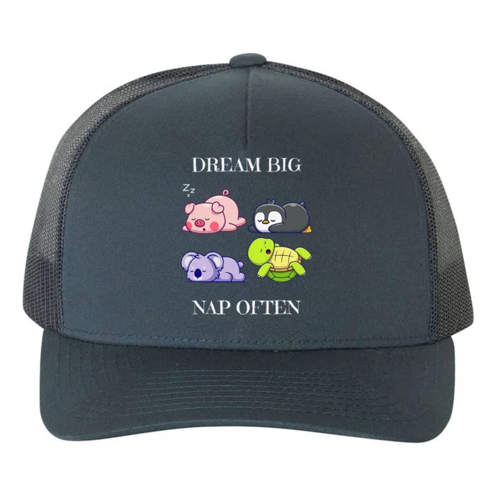 Dream Big Nap Often Animal Yupoong Adult 5-Panel Trucker Hat