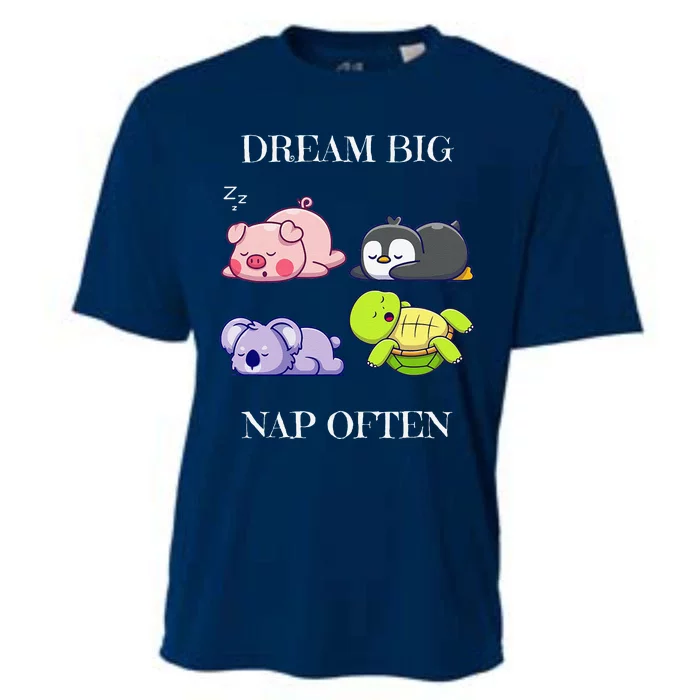 Dream Big Nap Often Animal Cooling Performance Crew T-Shirt