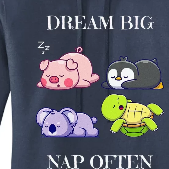 Dream Big Nap Often Animal Women's Pullover Hoodie