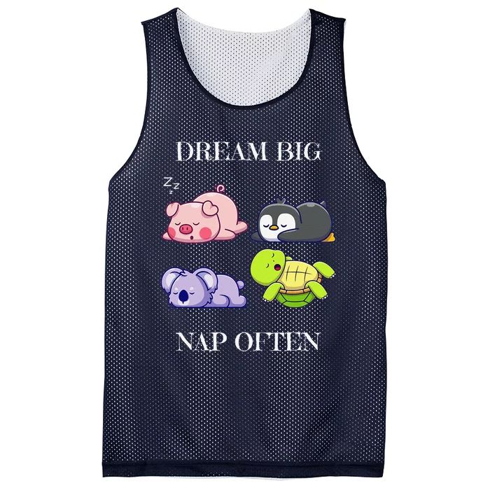 Dream Big Nap Often Animal Mesh Reversible Basketball Jersey Tank