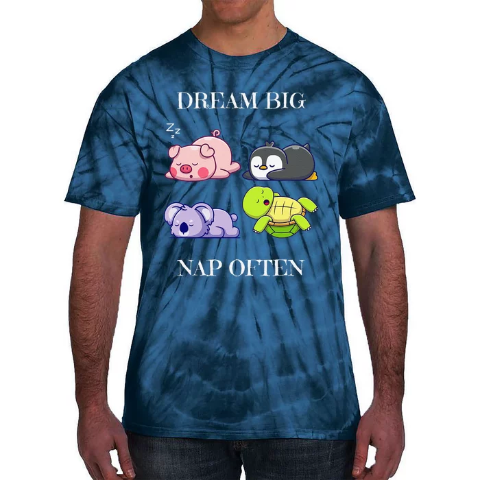 Dream Big Nap Often Animal Tie-Dye T-Shirt