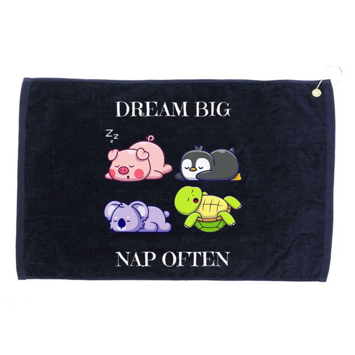 Dream Big Nap Often Animal Grommeted Golf Towel