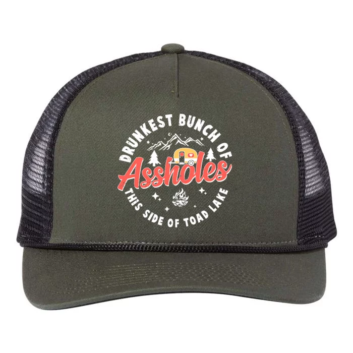 Drunkest Bunch Of Assholes This Side Of The Toad Lake Retro Rope Trucker Hat Cap