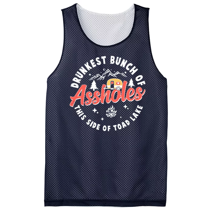 Drunkest Bunch Of Assholes This Side Of The Toad Lake Mesh Reversible Basketball Jersey Tank