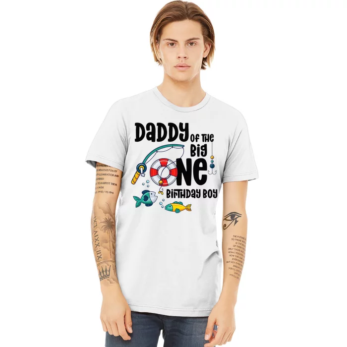 Daddy Big One 1-Year-Old  Fishing Birthday Premium T-Shirt