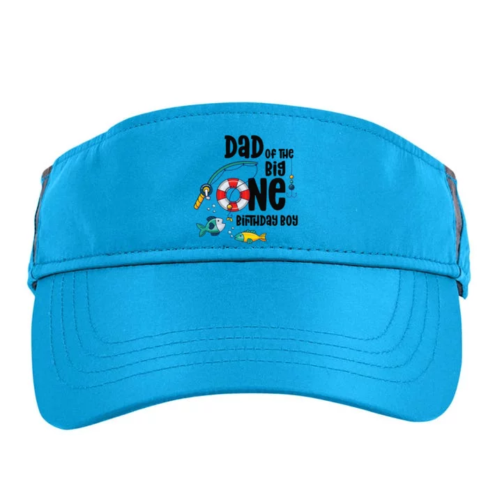 Dad Big One 1YearOld Fishing Birthday Adult Drive Performance Visor