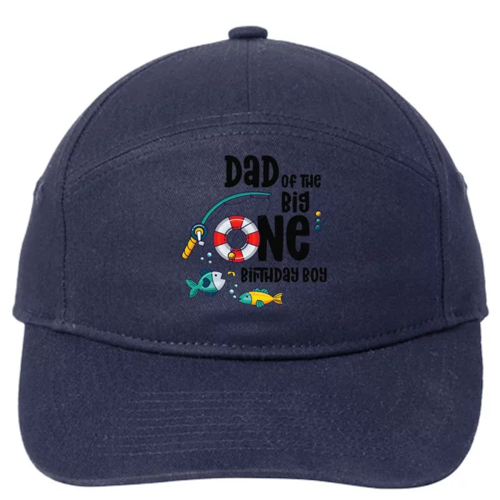 Dad Big One 1YearOld Fishing Birthday 7-Panel Snapback Hat