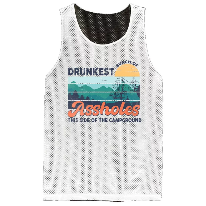 Drunkest Bunch Of Bitches Side Of Campground Mesh Reversible Basketball Jersey Tank