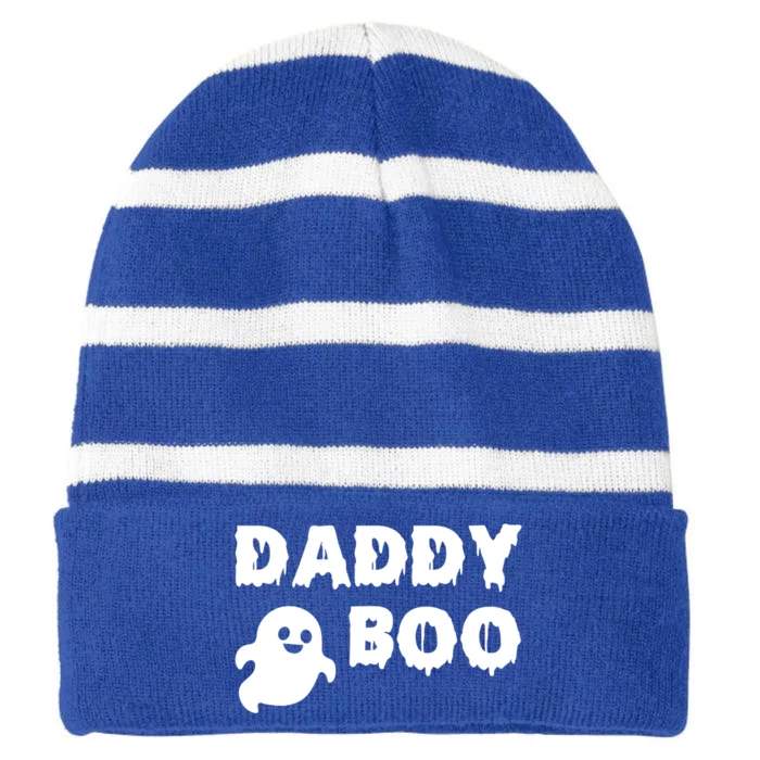 Daddy Boo Of The Halloween Ghost Boo Gift Striped Beanie with Solid Band